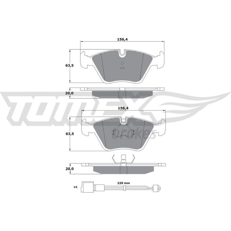 TOMEX brakes Bremsbelagsatz, Scheibenbremse TX 10-691