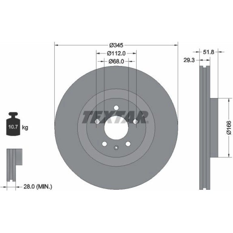 Bremsscheibe Vw P. A4/A5/Q5 2.0-3.2 Fsi Quattro 07 92160205 Bremsscheibe Vw P. A4/A5/Q5 2.0-3.2 Fsi Quattro 07 92160205
