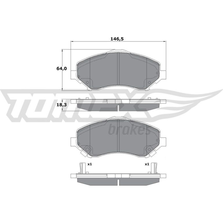 TOMEX brakes Bremsbelagsatz, Scheibenbremse TX 17-67 TOMEX brakes Bremsbelagsatz, Scheibenbremse TX 17-67