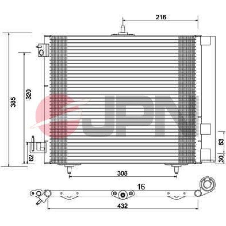 JPN Kondensator, Klimaanlage 60C9090-JPN JPN Kondensator, Klimaanlage 60C9090-JPN