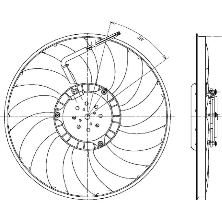 698610 Lüftermotor mit Lüfterrad 698610 Lüftermotor mit Lüfterrad