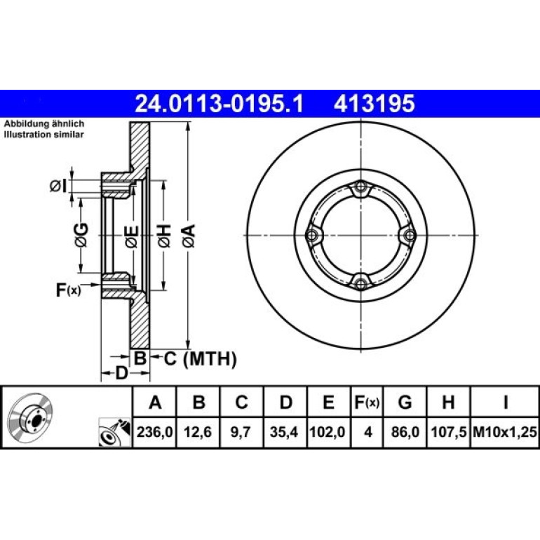 Bremsscheibe Daewoo P. Matiz 0,8-1,0 98-05 24.0113-0195.1 Bremsscheibe Daewoo P. Matiz 0,8-1,0 98-05 24.0113-0195.1