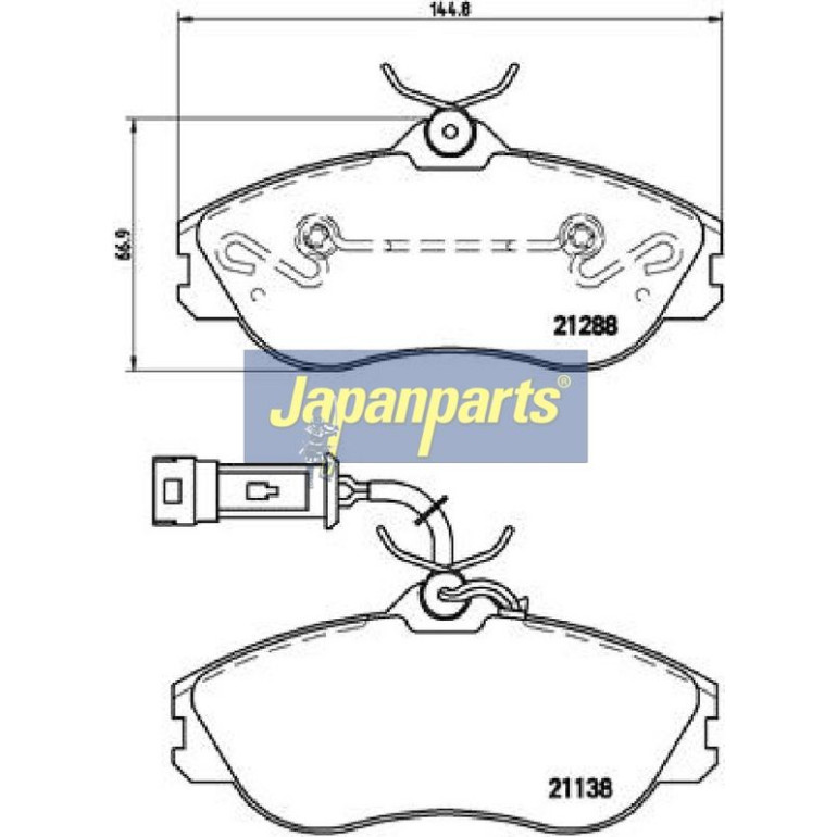 Japanparts Bremsbeläge PA-0902AF Japanparts Bremsbeläge PA-0902AF
