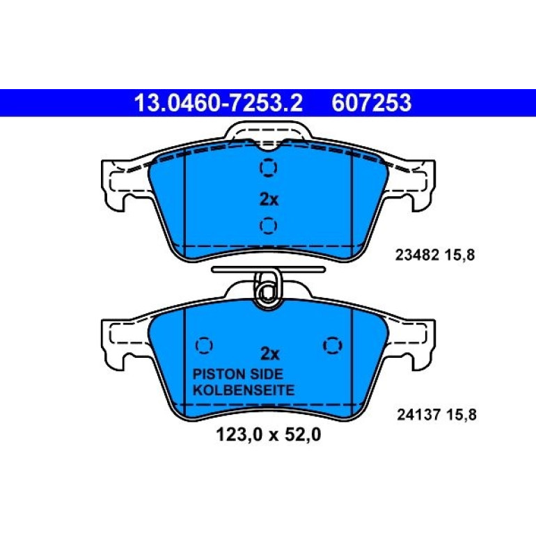 Bremsbelagsatz Citroen T. C5 1.6-3.0 08 13.0460-7253.2 Bremsbelagsatz Citroen T. C5 1.6-3.0 08 13.0460-7253.2