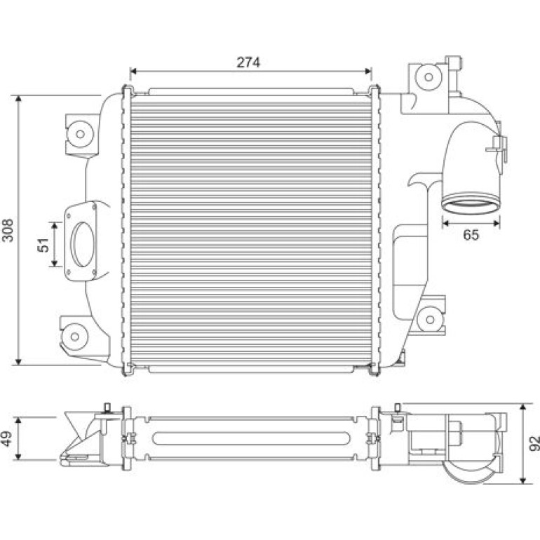 VALEO Druckluftkühler 818321 VALEO Druckluftkühler 818321