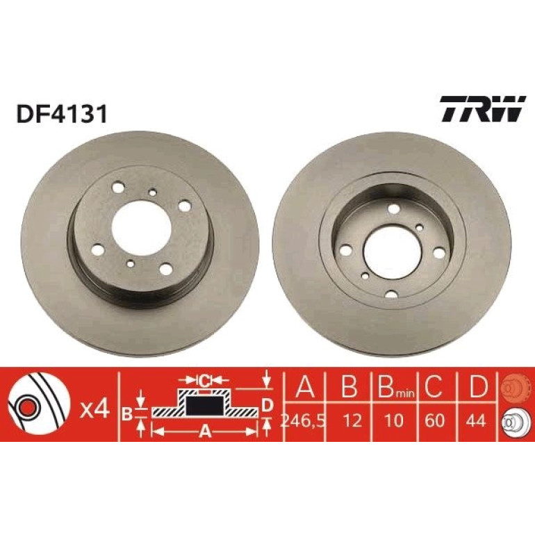 Bremsscheibe Opel P. Agila 1.0-1.3 Cdti 00-07 DF4131 Bremsscheibe Opel P. Agila 1.0-1.3 Cdti 00-07 DF4131
