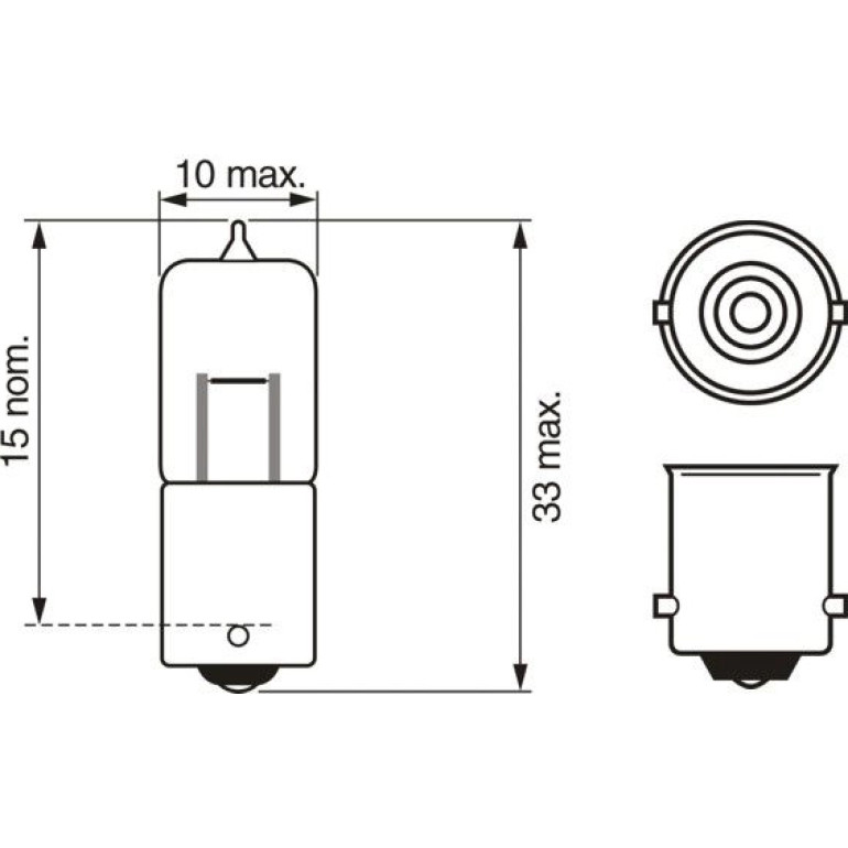 12V 10W PURE LIGHT BA9s 1987302233 12V 10W PURE LIGHT BA9s 1987302233