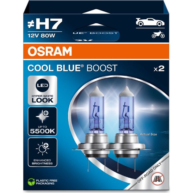 62210CBB-2HB, OSRAM H7 12V 80W PX26d COOL BLUE BOOST 5500K 2Stück 62210CBB-2HB, OSRAM H7 12V 80W PX26d COOL BLUE BOOST 5500K 2Stück