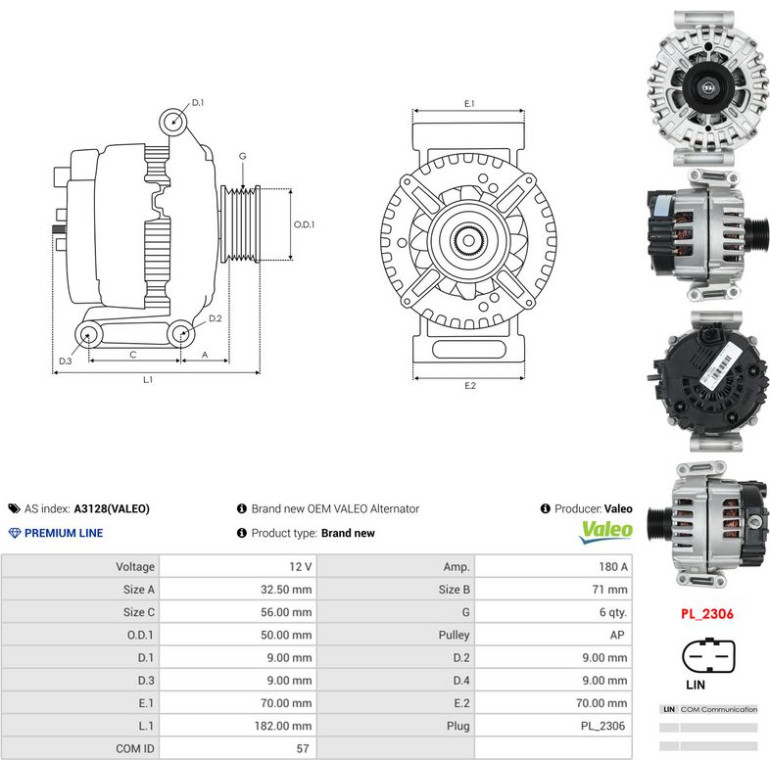 AS-PL Generator A3128(VALEO) AS-PL Generator A3128(VALEO)