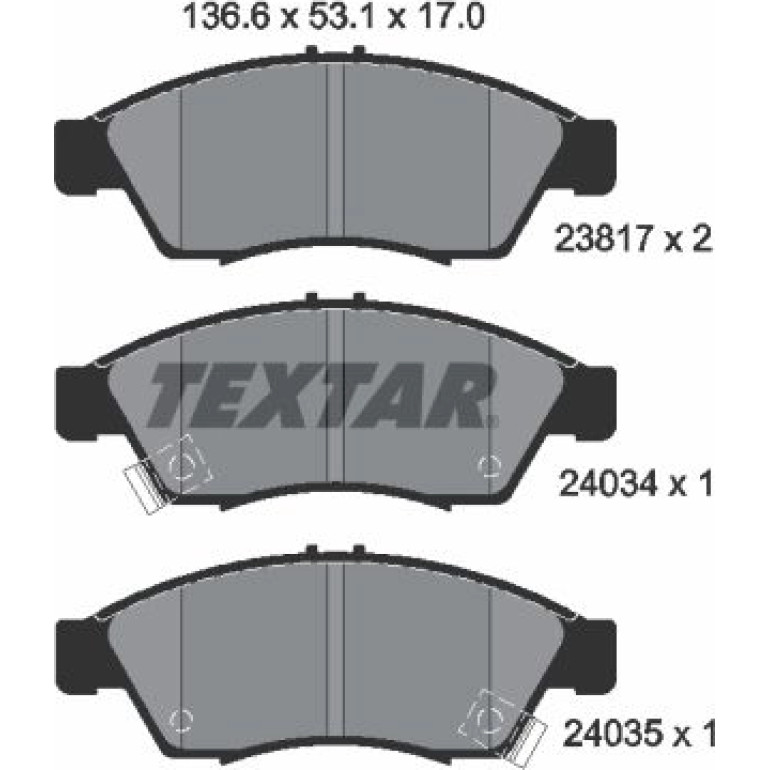 Bremsbelagsatz Suzuki P. Liana 2381701 Bremsbelagsatz Suzuki P. Liana 2381701