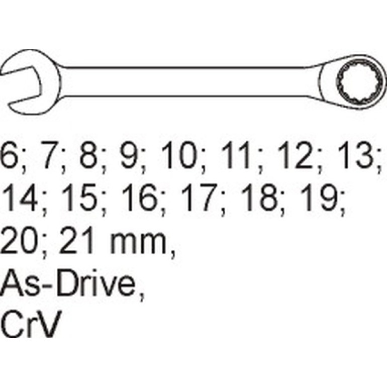 Maul-Ringschl÷ssel 16-Tlg. 6-21mm In Schubladeneinlage YT-5531 Maul-Ringschl÷ssel 16-Tlg. 6-21mm In Schubladeneinlage YT-5531