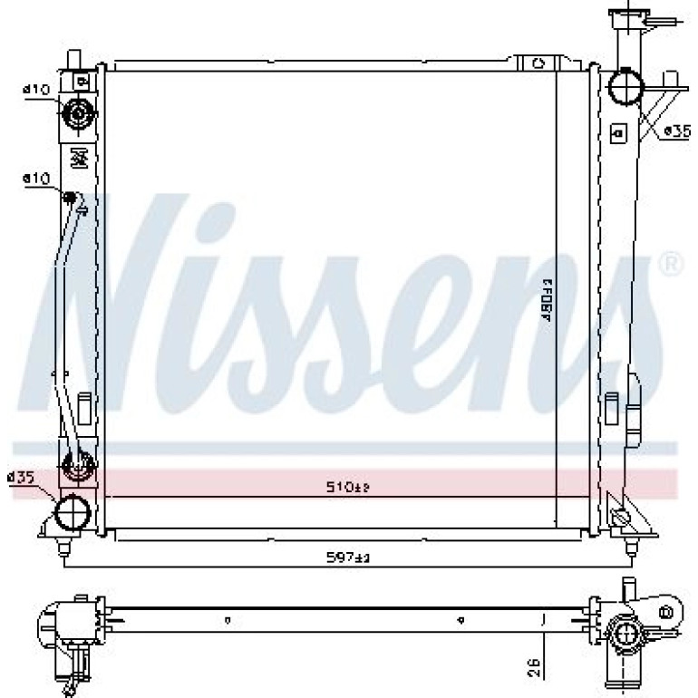 Wasserkühler PKW 606482 Wasserkühler PKW 606482