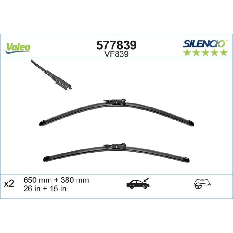 VM839 VALEO Silencio X.TRM Wischer 577839 VM839 VALEO Silencio X.TRM Wischer 577839