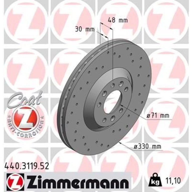 71 481 025 Sport Bremsscheibe VA Sport 440.3119.52 71 481 025 Sport Bremsscheibe VA Sport 440.3119.52