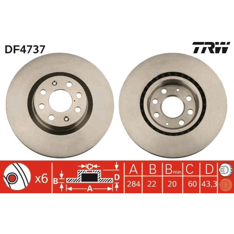 Bremsscheibe Fiat P. Grande Pun DF4737 Bremsscheibe Fiat P. Grande Pun DF4737
