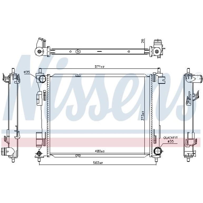 Wasserkühler PKW 606731 Wasserkühler PKW 606731