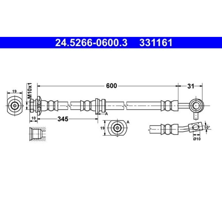 Bremsschlauch 24.5266-0600.3 Bremsschlauch 24.5266-0600.3
