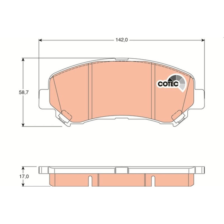 Bremsklötze VA SUV/LCV GDB3467 Bremsklötze VA SUV/LCV GDB3467