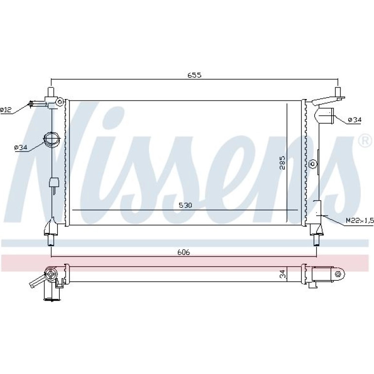 Wasserkühler PKW 632851 Wasserkühler PKW 632851