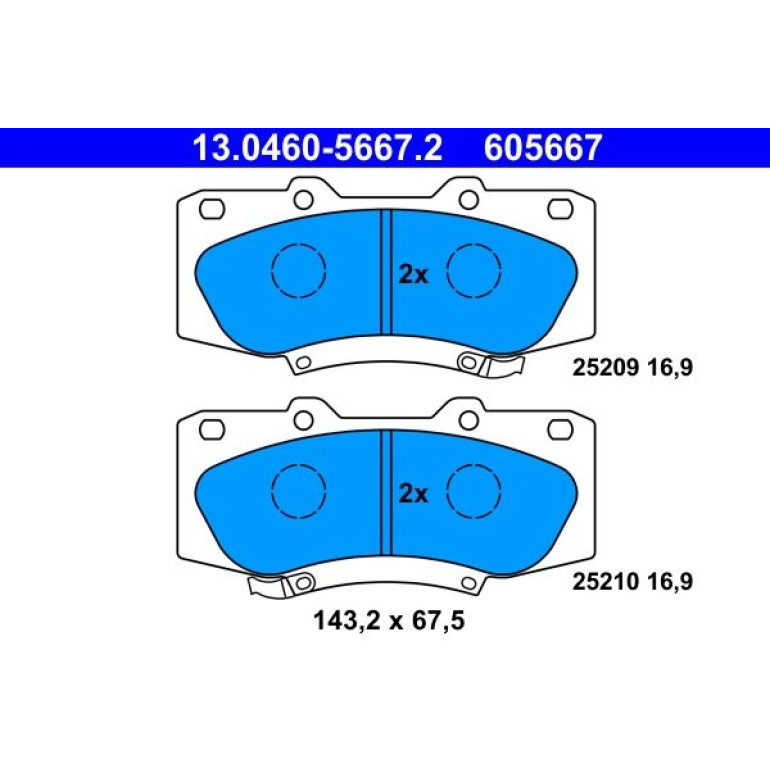 ATE Bremsbelagsatz 13.0460-5667.2 ATE Bremsbelagsatz 13.0460-5667.2