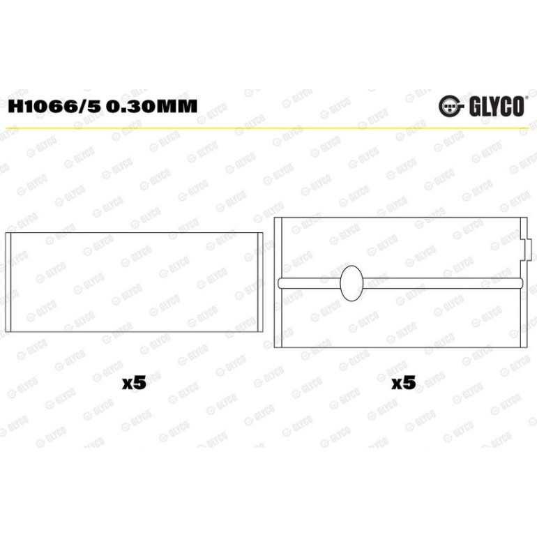 GLYCO Kurbelwellenlager H1066/5 0.30mm GLYCO Kurbelwellenlager H1066/5 0.30mm