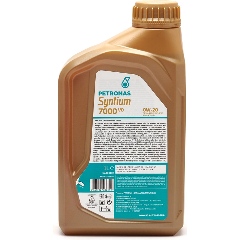 PETRONAS Syntium 7000 VO 0W-20 70721E18EU