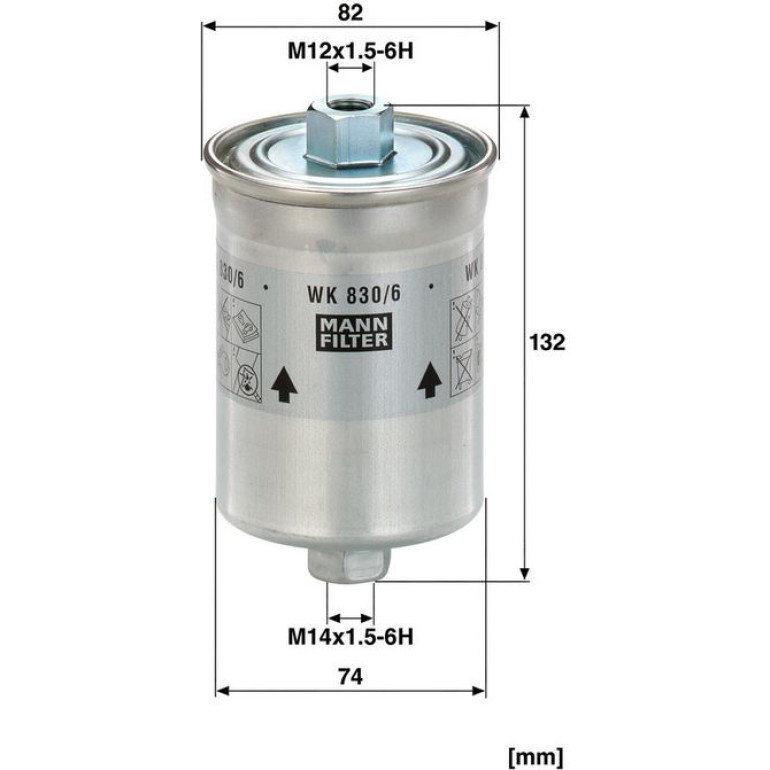 M&H Kraftstofffilter PKW WK 830/6 x M&H Kraftstofffilter PKW WK 830/6 x