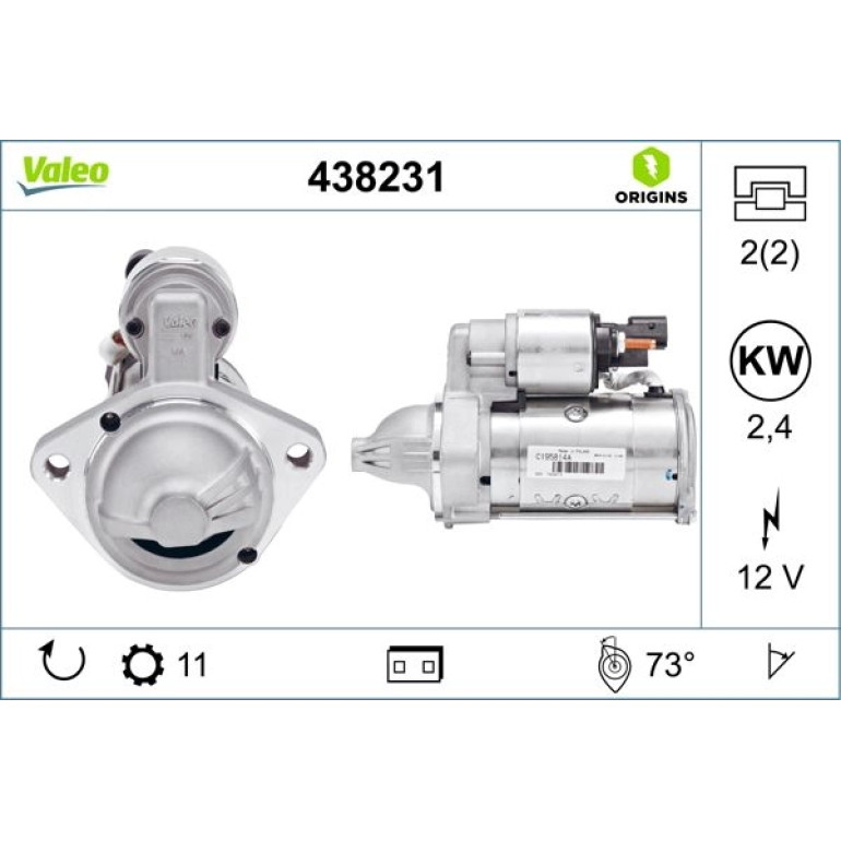 VALEO Anlasser 438231 VALEO Anlasser 438231