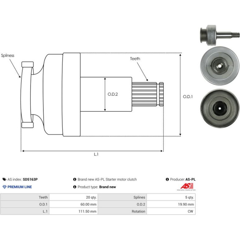 AS-PL Starterteile SD5163P AS-PL Starterteile SD5163P