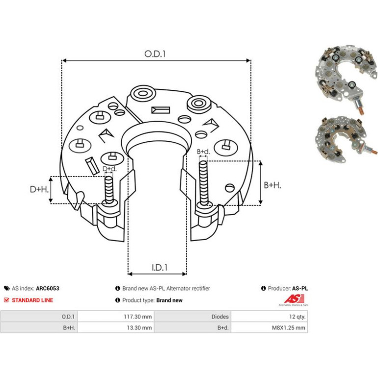 Gleichrichter, Generator ARC6053 Gleichrichter, Generator ARC6053