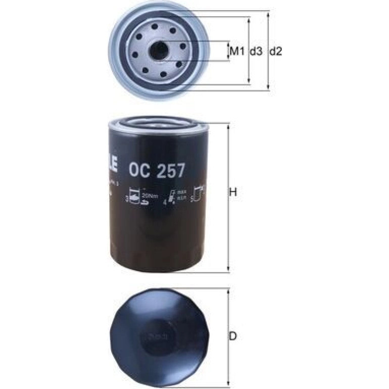 MAHLE Ölfilter OC 257 MAHLE Ölfilter OC 257