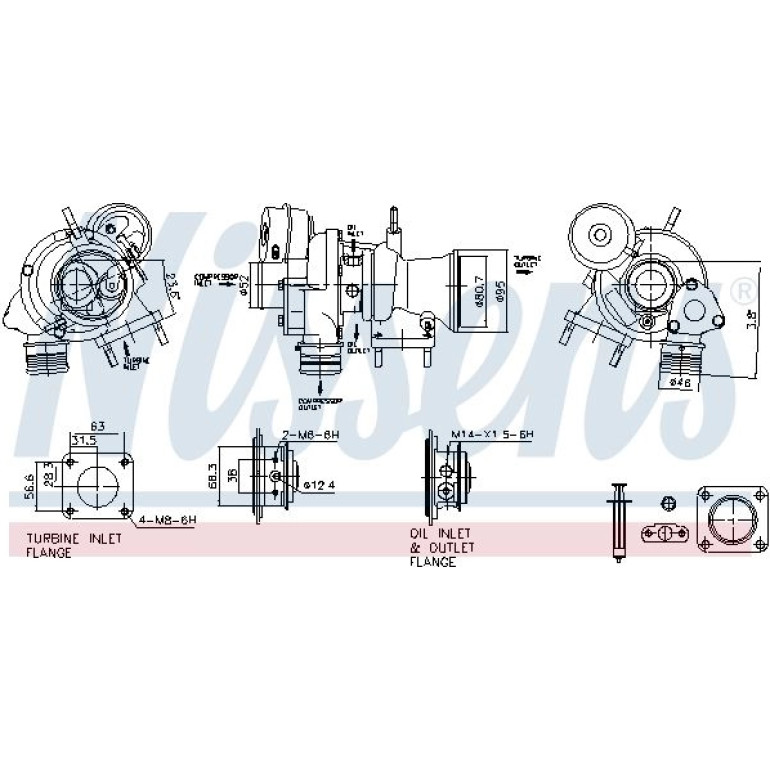 NISSENS Turbolader 93472 NISSENS Turbolader 93472
