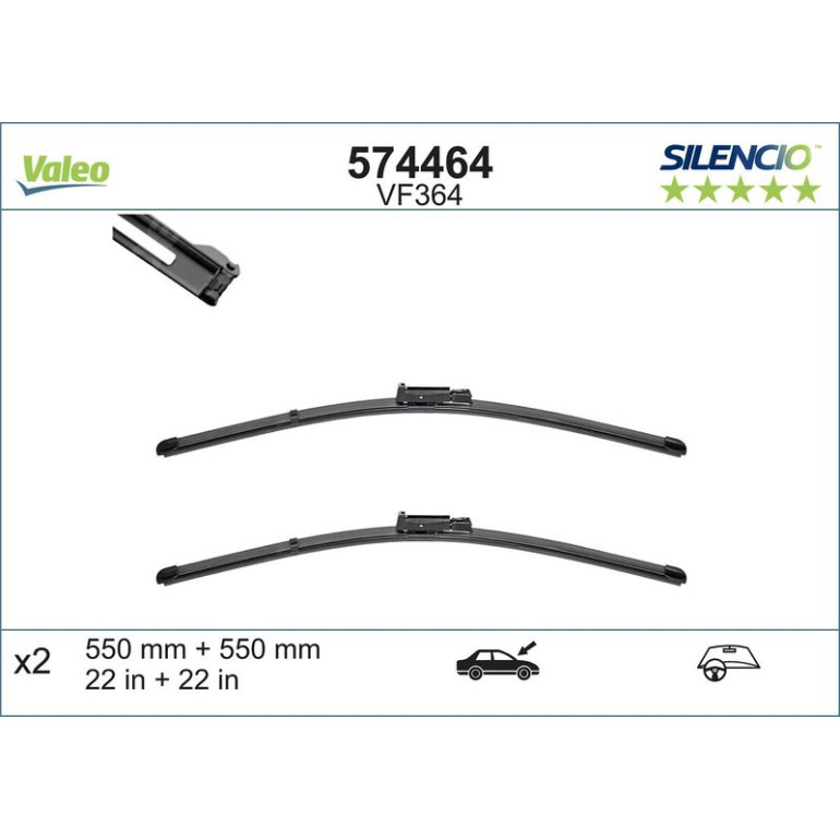 VM364 VALEO Silencio X.TRM Wischer 574464 VM364 VALEO Silencio X.TRM Wischer 574464
