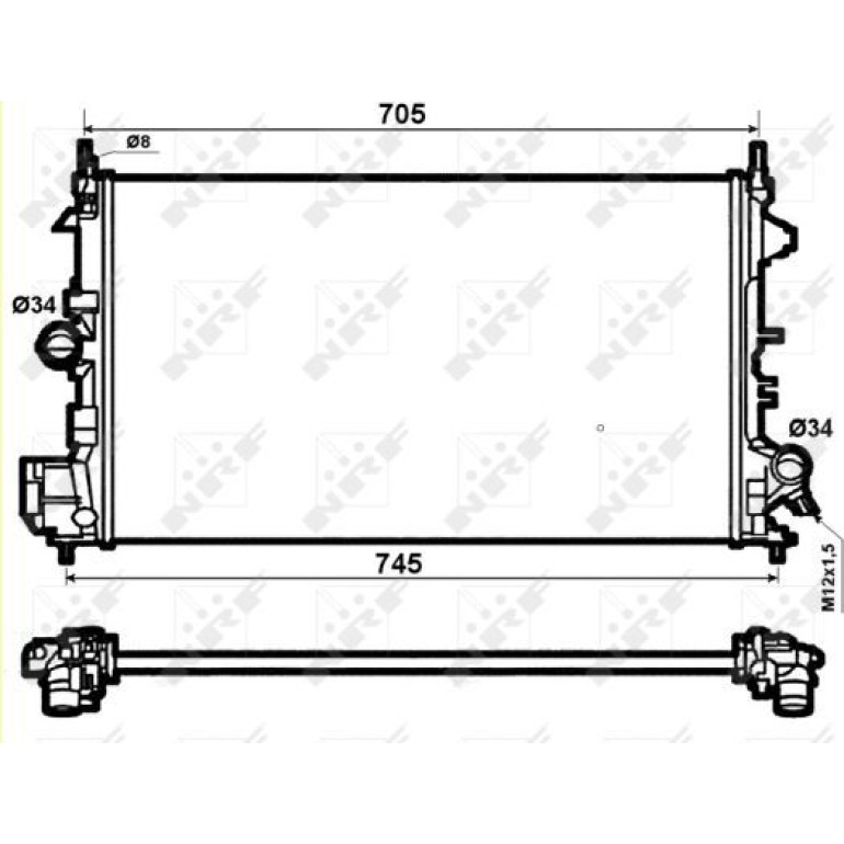 Kühler, Motorkühlung 53074 Kühler, Motorkühlung 53074