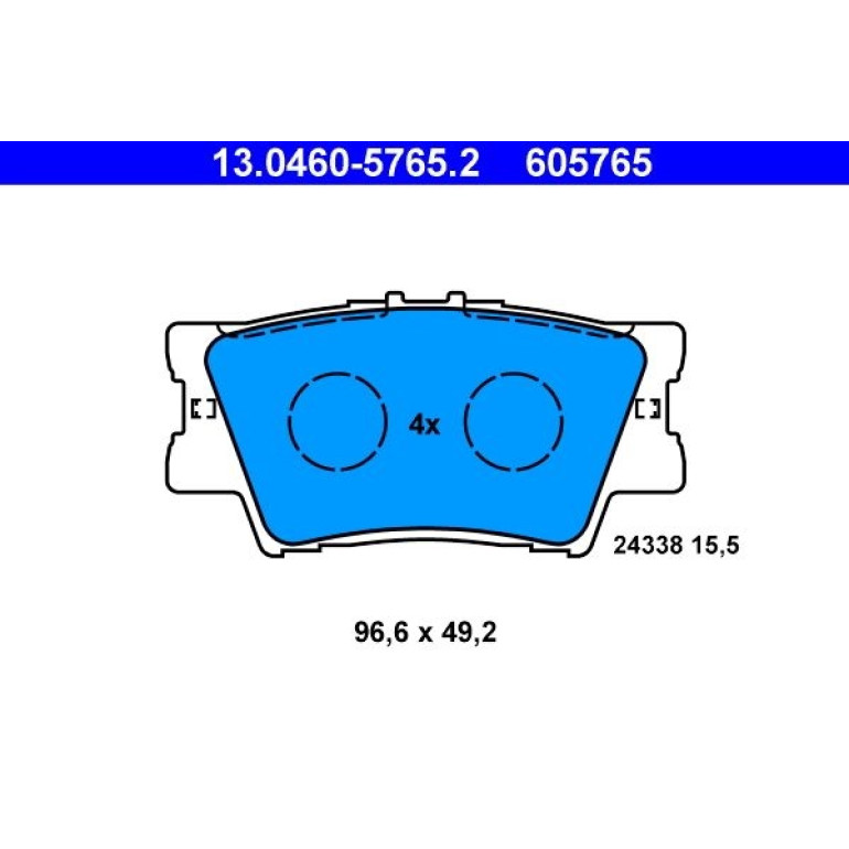 Bremsbelagsatz Toyota T. Camry/Rav 4 Iii 2.0-3.5 05 13.0460-5765.2 Bremsbelagsatz Toyota T. Camry/Rav 4 Iii 2.0-3.5 05 13.0460-5765.2