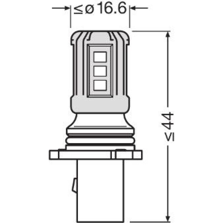 P13W OSRAM LED White 6000K 12V 828DWP