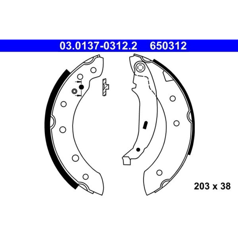 Bremsbackensatz 03.0137-0312.2 Bremsbackensatz 03.0137-0312.2
