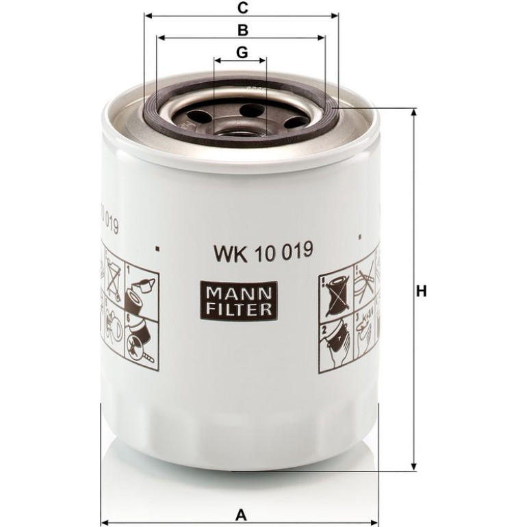 Mann & Hummel Industriefilter WK 10 019 Mann & Hummel Industriefilter WK 10 019