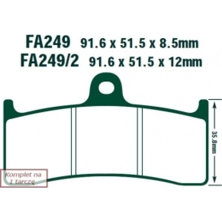 EBC Bremsklötze FA249HH EBC Bremsklötze FA249HH
