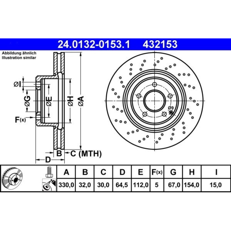 Bremsscheibe Db P. W211/R230 02-12 24.0132-0153.1 Bremsscheibe Db P. W211/R230 02-12 24.0132-0153.1