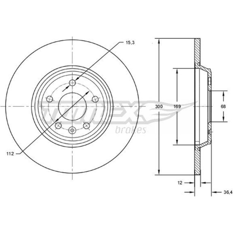 TOMEX brakes Bremsscheibe TX 72-50 TOMEX brakes Bremsscheibe TX 72-50