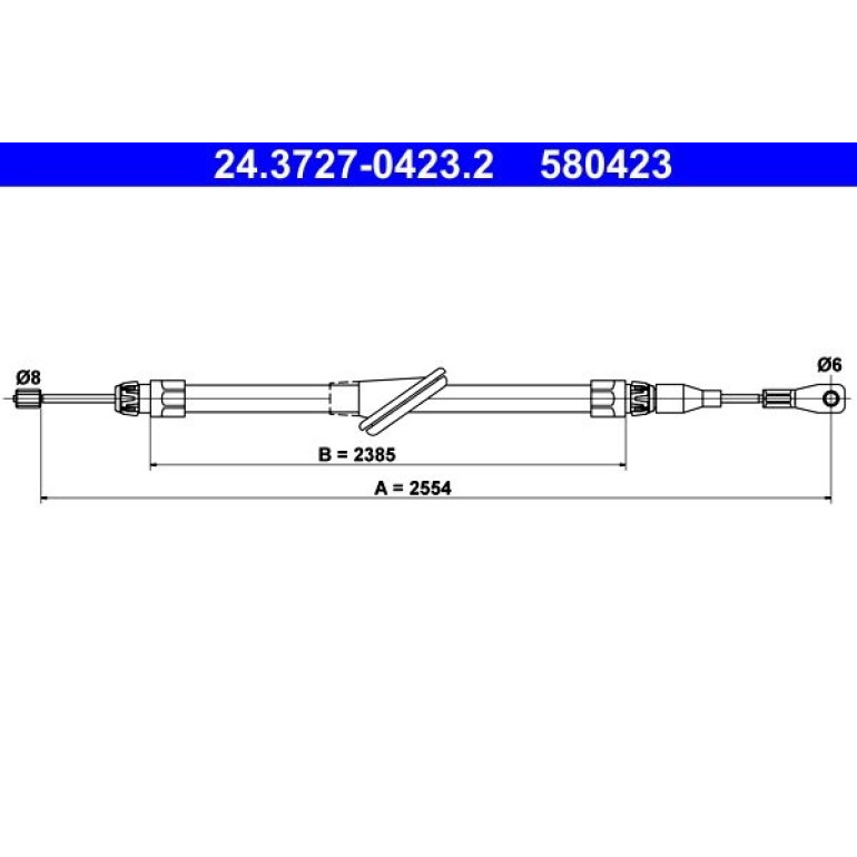 ATE Handbremsseil Seilzug Festellbremse 24.3727-0423.2 ATE Handbremsseil Seilzug Festellbremse 24.3727-0423.2