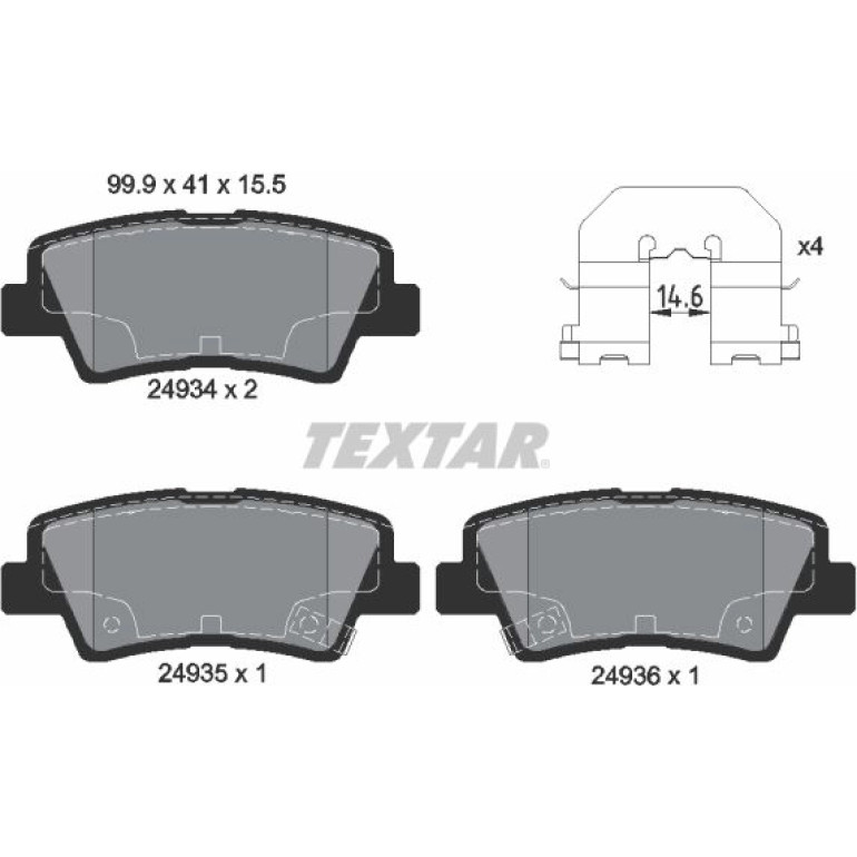 Bremsbelagsatz Hyundai T. Tuscon/Sonata 04-/Opirus/Soul/Ssangyong 10- Siehe Katalog 2493401 Bremsbelagsatz Hyundai T. Tuscon/Sonata 04-/Opirus/Soul/Ssangyong 10- Siehe Katalog 2493401