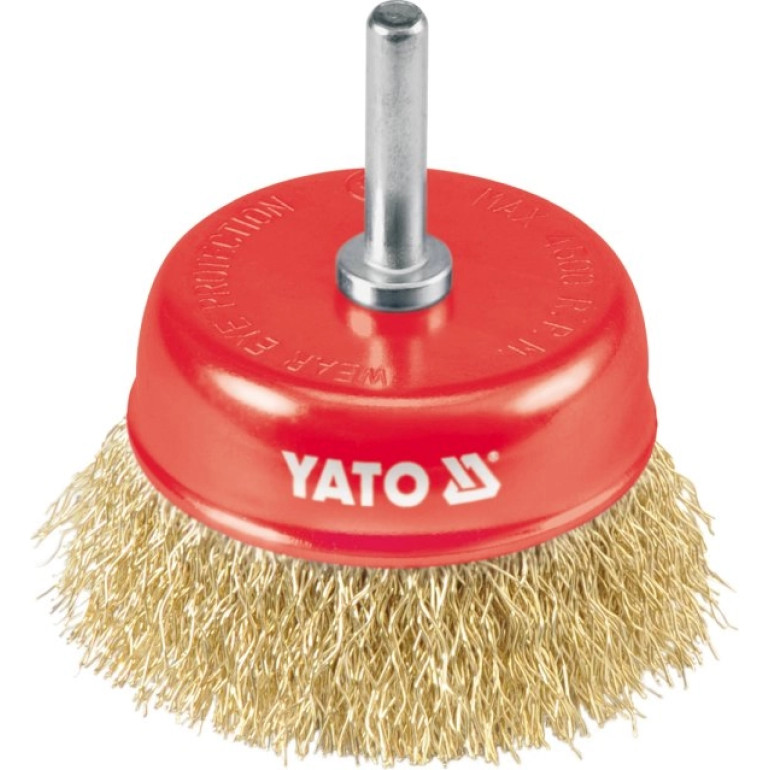 Stahldraht-Topfb÷rste Mit Schaft 75mm YT-4750 Stahldraht-Topfb÷rste Mit Schaft 75mm YT-4750