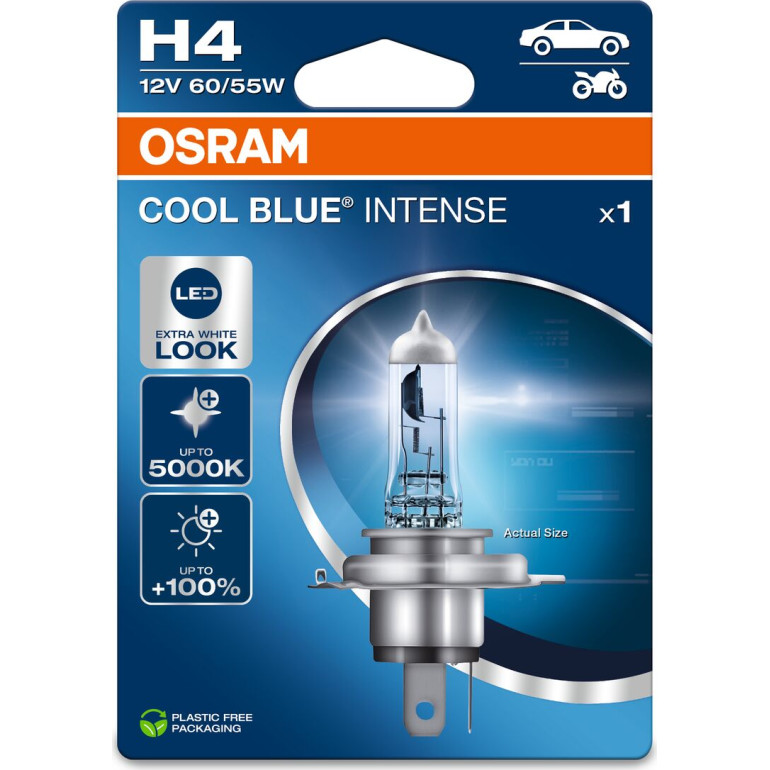 H4 12V 60/55W P43t Cool Blue INTENSE NextGen 5000K 1 Stück H4 12V 60/55W P43t Cool Blue INTENSE NextGen 5000K 1 Stück