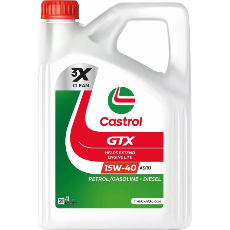 Castrol GTX 15W-40 A3/B3 4 Liter 15F628 Castrol GTX 15W-40 A3/B3 4 Liter 15F628