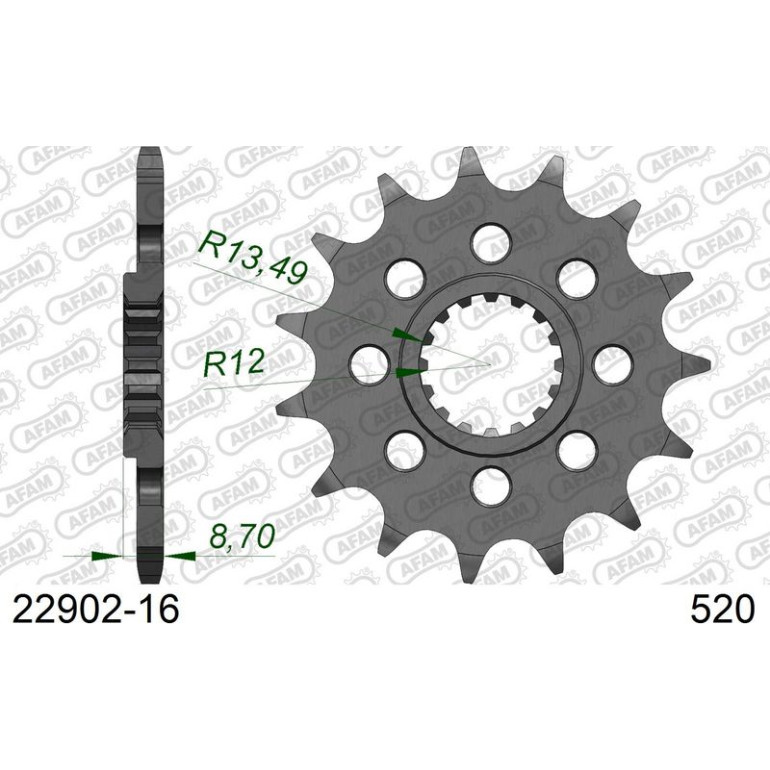 AFAM Ritzel 16 Zähne 22902-16 AFAM Ritzel 16 Zähne 22902-16