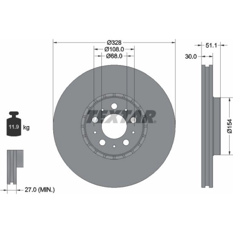Bremsscheibe Volvo P. Xc90 2.5-4.4 02-14 92284105 Bremsscheibe Volvo P. Xc90 2.5-4.4 02-14 92284105