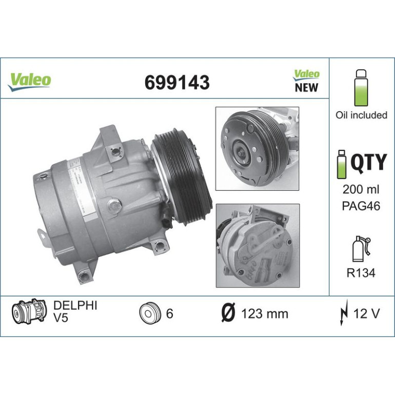 Kompressor, Klimaanlage 699143 Kompressor, Klimaanlage 699143