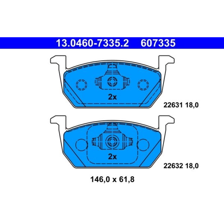 ATE Bremsbelagsatz 13.0460-7335.2 ATE Bremsbelagsatz 13.0460-7335.2